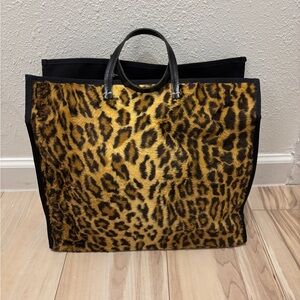 Clare V Leopard Print Tote